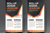 Roll Banner Design Template Abstract Background Stock in Pop Up Banner Design Template