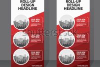 Roll Banner Design Template Vertical Abstract Stock with regard to Retractable Banner Design Templates
