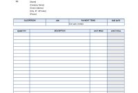 Sample Invoices For Services Rendered And Free Service for Template Of Invoice For Services Rendered