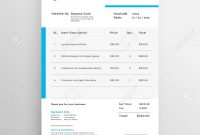 Simple Invoice Vector Template Design regarding Cool Invoice Template Free