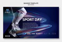 Sport Tag Banner Vorlage | Kostenlose Psd-Datei for Sports Banner Templates