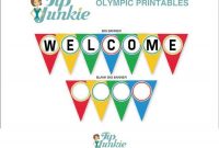 Welcome Triangle Pennant Banner {Free Printable} | Welcome for Welcome Banner Template