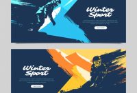Winter Sport Banner Template | Free Vector for Sports Banner Templates