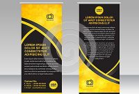 Yellow And Black Banner Stand Template, Stand Design,banner within Banner Stand Design Templates