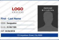 10 Best Ms Word Photo Id Badge Templates For Office with Work Id Card Template