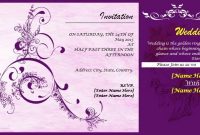 10+ Wedding Card Template | Word, Excel & Pdf Templates pertaining to Sample Wedding Invitation Cards Templates