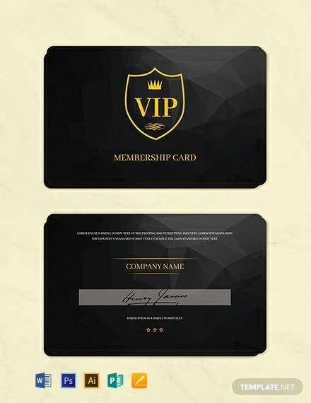 12+ Free Membership Card Templates - Word (Doc) | Psd inside Membership Card Template Free