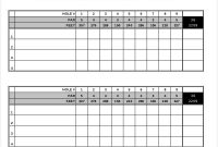 12+ Golf Scorecard Templates – Pdf, Word, Excel | Free inside Golf Score Cards Template