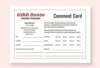 13+ Free Comment Card Templates – Pdf | Word (Doc) | Psd throughout Survey Card Template