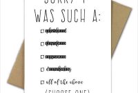 14+ Funny Sorry Card Designs & Templates – Psd, Ai | Free within Sorry Card Template