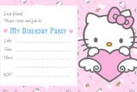 15 Free Printable Birthday Invitation Card Template Hello within Hello Kitty Birthday Card Template Free