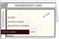 16 Customize Free Printable Membership Card Template Maker with Template For Membership Cards