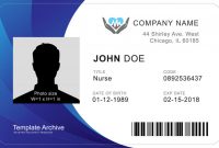 16 Id Badge & Id Card Templates {Free} – Templatearchive pertaining to Work Id Card Template