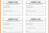 18 The Best Comment Card Template Restaurant Free Photo With pertaining to Restaurant Comment Card Template