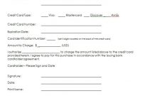 2 Free Credit Card Authorization Form Templates – Free inside Credit Card Billing Authorization Form Template