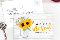 20 Moving Announcements Wording Ideas | Personalized Moving in Moving Home Cards Template