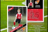 2020 Soccer Card Template. Perfect For Trading Cards For Your Team. For Use  In Photoshop. Easily Change Colors And Wording. pertaining to Soccer Trading Card Template