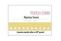 30 Printable Punch / Reward Card Templates [101% Free] for Reward Punch Card Template
