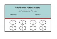 30 Printable Punch / Reward Card Templates [101% Free] throughout Reward Punch Card Template