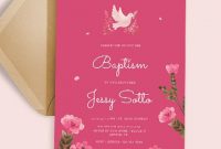 32+ Baptism Invitation Templates – Free Sample, Example within Free Christening Invitation Cards Templates