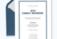 35+ Family Reunion Invitation Templates – Psd, Vector Eps within Reunion Invitation Card Templates