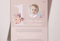 36+ First Birthday Invitations – Psd, Vector Eps, Ai, Word with regard to First Birthday Invitation Card Template