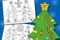3D Christmas Tree Card Template – Messy Little Monster within 3D Christmas Tree Card Template