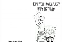 4 Best Printable Folding Birthday Cards For Wife regarding Foldable Birthday Card Template
