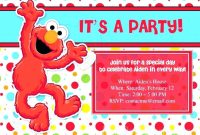 40 Customize Our Free Elmo Birthday Invitation Template For intended for Elmo Birthday Card Template