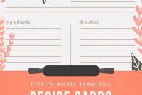 40 Recipe Card Template And Free Printables – Tip Junkie for Free Templates For Cards Print