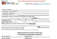 44+ Sample Credit Card Authorization Form Templates In Pdf pertaining to Credit Card On File Form Templates