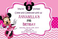 44 Standard Minnie Mouse Birthday Invitation Template Maker inside Minnie Mouse Card Templates