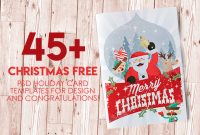 45+Christmas Premium & Free Psd Holiday Card Templates For in Free Christmas Card Templates For Photoshop