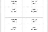 49 Blank Word Place Card Templates For Freeword Place in Ms Word Place Card Template