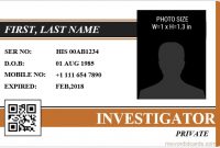 5 Best Investigator Id Card Templates Ms Word | Microsoft with regard to Spy Id Card Template