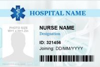5 Professional Nursing Id Cards For Ms Word | Microsoft Word for Hospital Id Card Template