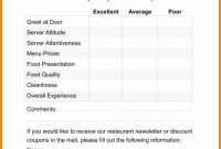 50 Awesome Restaurant Comment Card Template Free In 2020 with Restaurant Comment Card Template