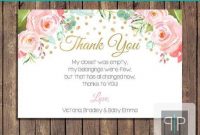 52 How To Create Thank You Card Template For Baby Shower with Template For Baby Shower Thank You Cards