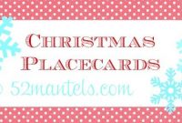 52 Mantels: Free Christmas Place Cards! | Christmas Place in Christmas Table Place Cards Template