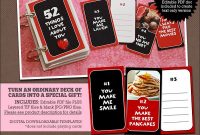 52 Things I Love About You Deck Of Cards Album: Love Edition pertaining to 52 Things I Love About You Deck Of Cards Template