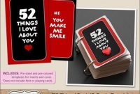 52 Things I Love About You | Reasons Why I Love You, 52 in 52 Reasons Why I Love You Cards Templates