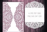 5X7'' Gate-Fold Wedding Invitation Laser Cut Card Template in Silhouette Cameo Card Templates