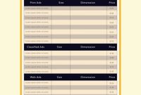 6+ Free Rate Sheet Templates – Adobe Illustrator (Ai throughout Advertising Rate Card Template