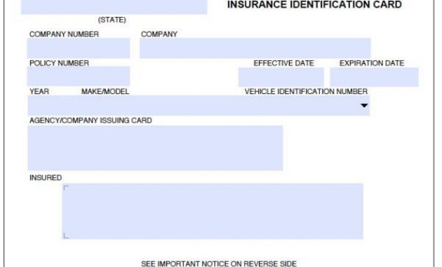 8 Blank Drivers License Template | Id Card Template, Card in Proof Of Insurance Card Template