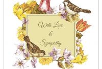 8 Free, Printable Sympathy Cards For Any Loss | Condolence with Death Anniversary Cards Templates