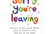 82 Create Leaving Card Template Free In Photoshop With throughout Sorry You Re Leaving Card Template