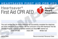 9 Best Images Of Free Cpr Certificate Template Printable with Cpr Card Template