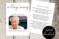 9+ Funeral Memorial Card Templates In Ai | Word | Pages intended for Memorial Card Template Word