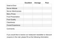 9 Restaurant Comment Card Templates – Free Sample Templates with Comment Cards Template