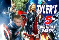 93 Creating Birthday Card Template Avengers Psd File For intended for Avengers Birthday Card Template